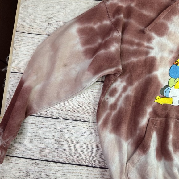 The Simpsons Tie Dye Hoodie Size Small Stacked Family Graphic Sweatshirt READ - Picture 5 of 11